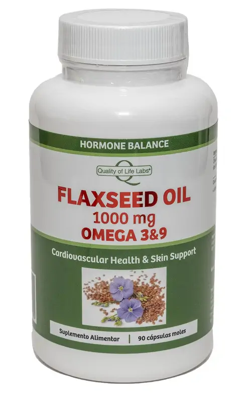 FLAXSEED OIL 1000 MG OMEGA 3 & 9 - 90 CAPSULAS