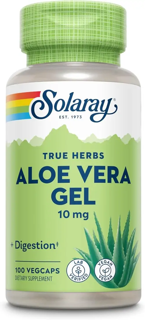 SOLARAY ALOE VERA GEL  CONCENTRATE 10 MG - 100 VEG CAPS
